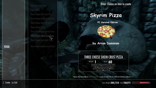 More information about "Skyrim Pizza - CC Survival Mode Edition"