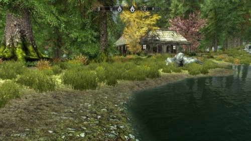 Skyrim mod provides the perfect cosy lakeside player home for nature-loving  mages