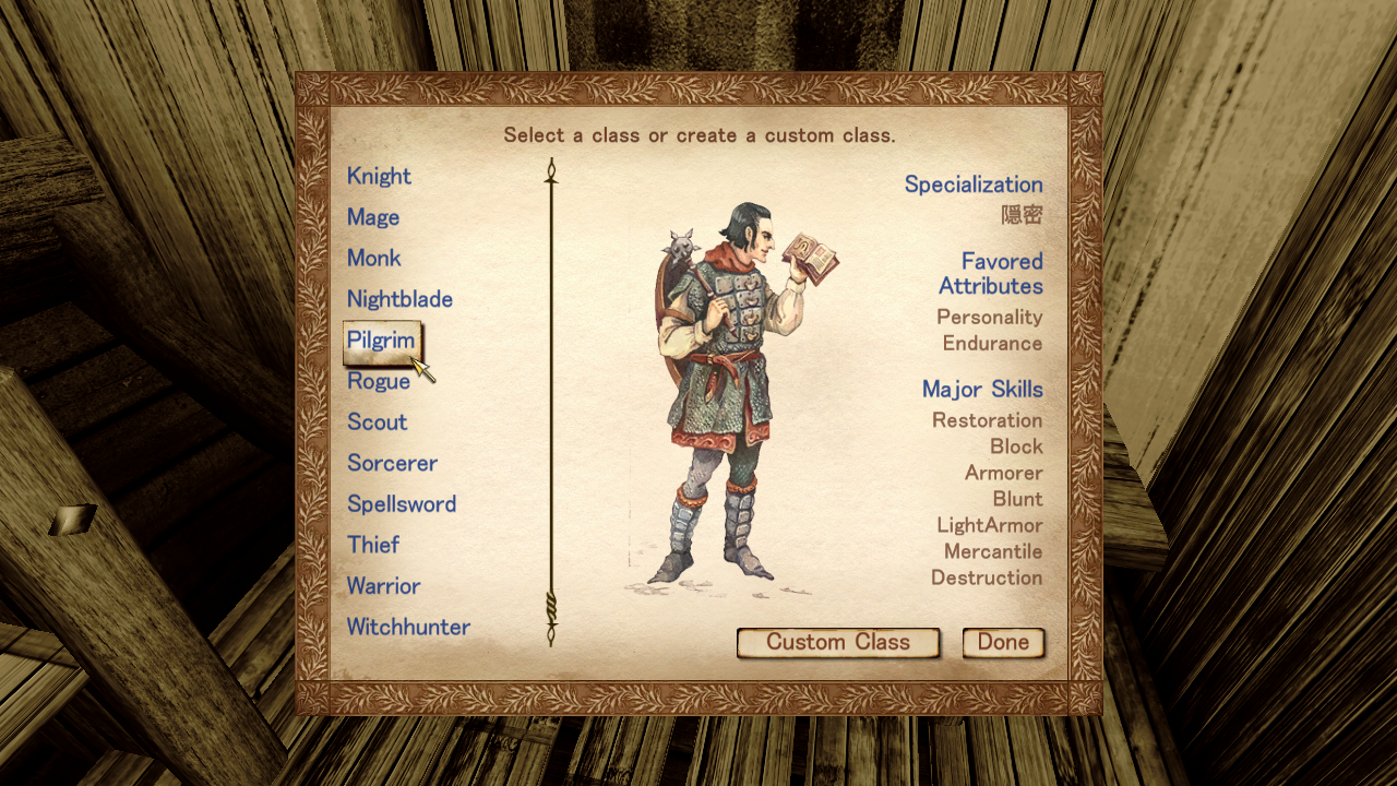 oblivion Class and Birthsign Rivised - Gameplay Changes - AFK Mods