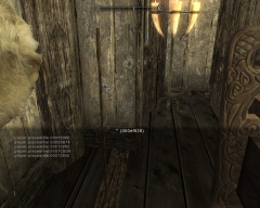 A rope sticking out of the floor in Hjerim