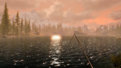 Fishing at Sunset.