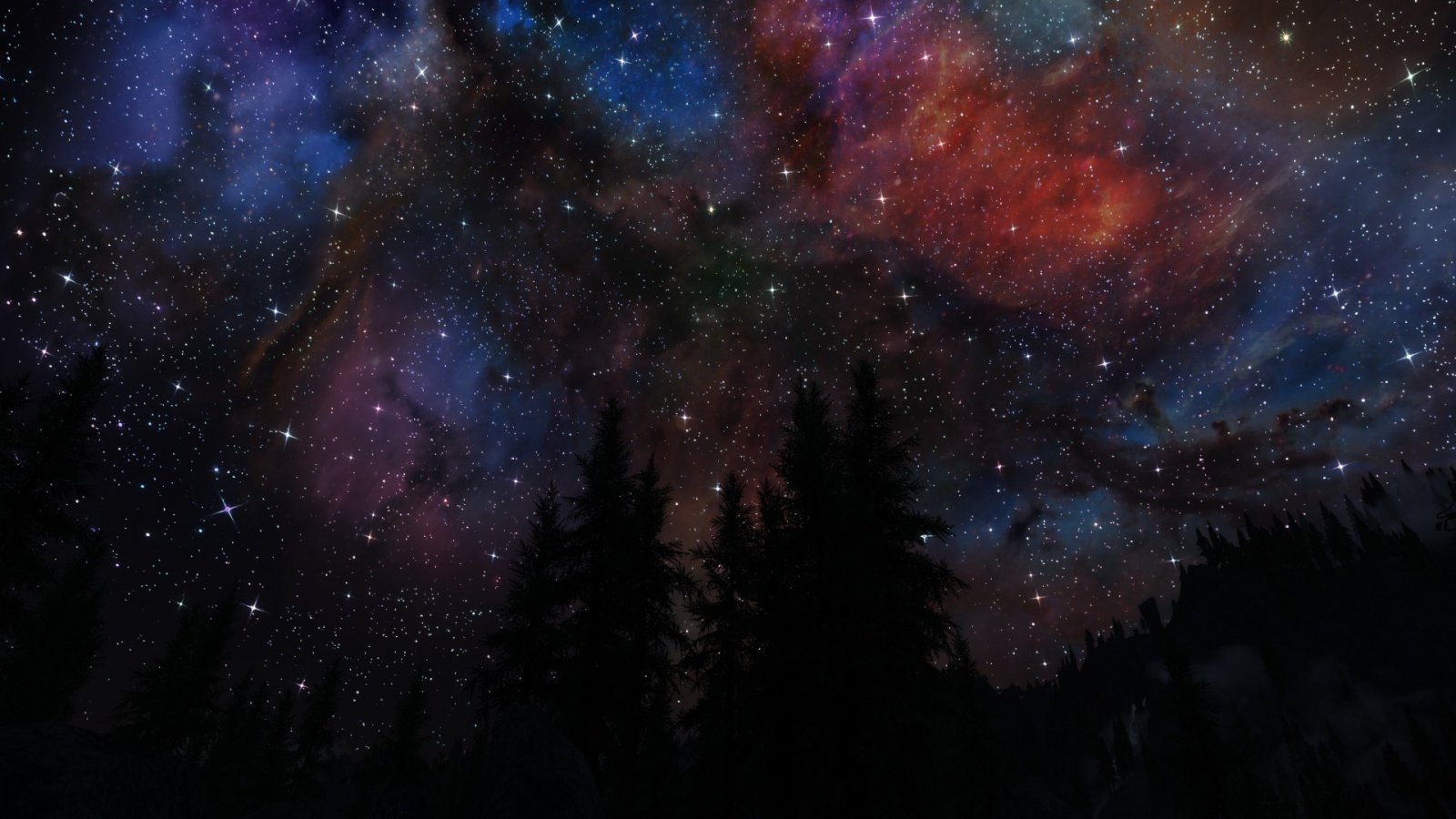A Skyrim night, with stars shining bright