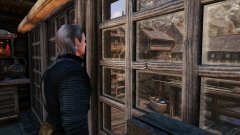 Etienne plans his next move while looking at Riften from the fishing shack