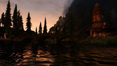 Night Descends On Riverwood Bridge