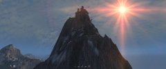 Throat of the World with beaming sunrays