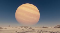 Starfield: Gas giant from a moon.